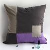 Onitiva [Passion] Knitted Fabric Patch Work Pillow Cushion Floor Cushion (19.7 by 19.7 inches)