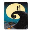 Nightmare Before Christmas;  Starry Night Oversized Silk Touch Sherpa Throw Blanket;  60" x 80"