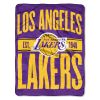 Lakers OFFICIAL NBA Clear Out Micro Raschel Throw Blanket;  46" x 60"