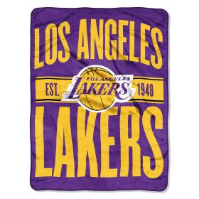 Lakers OFFICIAL NBA Clear Out Micro Raschel Throw Blanket;  46" x 60"