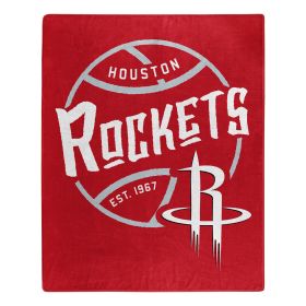 Rockets OFFICIAL NBA "Black Top" Raschel Throw Blanket;  50" x 60"