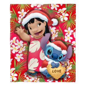 Lilo & Stitch, Santa Stitch Aggretsuko Comics Silk Touch Throw Blanket, 50" x 60"