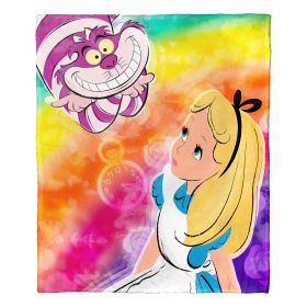 Alice in Wonderland, Rainbows Alice Aggretsuko Comics Silk Touch Throw Blanket, 50" x 60"