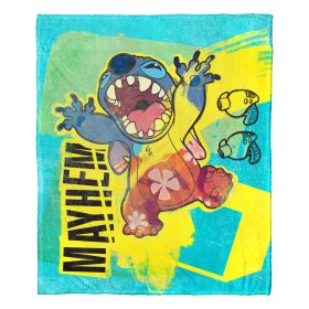 Lilo & Stitch, Total Mayhem Aggretsuko Comics Silk Touch Throw Blanket, 50" x 60"