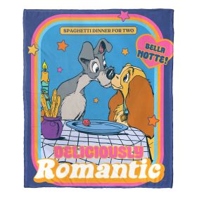 Lady and the Tramp, Romantic Dinner for Two Aggretsuko Comics Silk Touch Throw Blanket, 50" x 60"