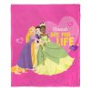 Disney Princesses, Friends for Life Aggretsuko Comics Silk Touch Throw Blanket, 50" x 60"