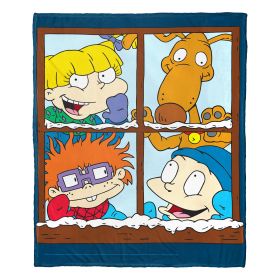 Rugrats, Winter Window Aggretsuko Comics Silk Touch Throw Blanket, 50" x 60"