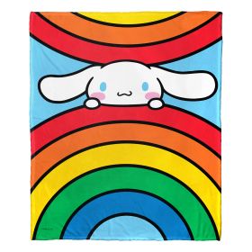 Cinnamoroll, Rainbow Roll Aggretsuko Comics Silk Touch Throw Blanket, 50" x 60"