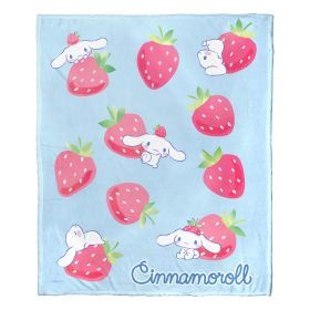 Cinnamoroll, Berry Lovable Aggretsuko Comics Silk Touch Throw Blanket, 50" x 60"