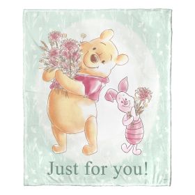 Winnie the Pooh, Meadow Frolic Aggretsuko Comics Silk Touch Throw Blanket, 50" x 60"