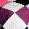 [Sweet Berry Smack] 3PC Vermicelli-Quilted Patchwork Quilt Set (Full/Queen Size)