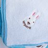 [Sugar Rabbit - Blue] Throw Blanket Pillow Cushion / Travel Pillow Blanket (25.2 by 37 inches)