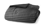 7-Piece Black Stripe Woven Quilt Set; Full/Queen