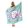 Hello Kitty, Falling Flowers Aggretsuko Comics Silk Touch Throw Blanket, 50" x 60"