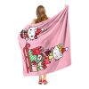 Hello Kitty, Sweet Spring Treats Aggretsuko Comics Silk Touch Throw Blanket, 50" x 60"