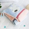 [Blue Rabbit] Fleece Throw Blanket Pillow Cushion / Travel Pillow Blanket (28.3 by 35.1 inches)