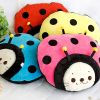 [Sirotan - Ladybug Pink] Blanket Pillow Cushion / Travel Pillow Blanket (39.4 by 59.1 inches)