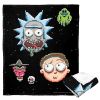 Rick & Morty, Pixelverse Aggretsuko Comics Silk Touch Throw Blanket, 50" x 60"