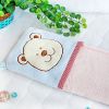 [Blue Bear] Fleece Throw Blanket Pillow Cushion / Travel Pillow Blanket (28.3 by 35.1 inches)