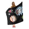 Rick & Morty, Pixelverse Aggretsuko Comics Silk Touch Throw Blanket, 50" x 60"