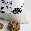 Onitiva - [Floral Wedding] Linen Patch Work Pillow Cushion Floor Cushion (19.7 by 19.7 inches)