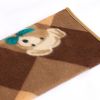 [Teddy Bear - Brown] Korean Coral Fleece Mini Baby Throw Blanket (27.6 by 38.6 inches)