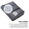 Reversible Weighted blanket-Dark Gray 15lbs-48&rdquo;x72&rdquo;