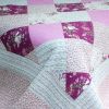 [Floral Print] 3PC Cotton Vermicelli-Quilted Printed Quilt Set (Full/Queen Size)