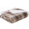 Plaid Flannel Sherpa Throw Blanket (Set of 2)