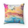 Colorful Day at the Beach Square Pillow - 4 Sizes